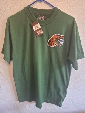 Tones of Melanin Green Tee with Orange Snake Patch